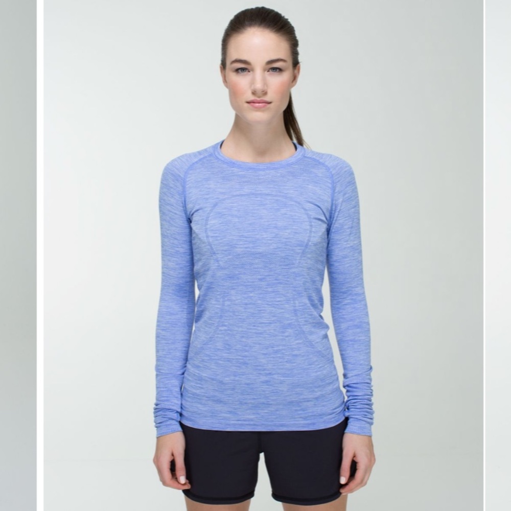 Lululemon light blue swiftly tech long sleeve size 6